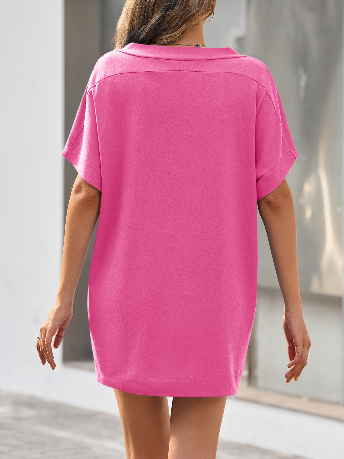 Womens Deep V Neck Swimsuit Coverup Dress