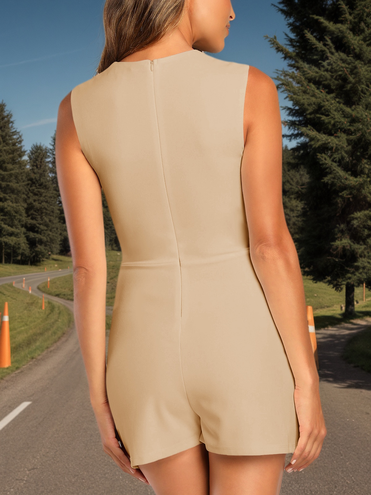 Summer Sleeveless Rompers Casual Mini Dress