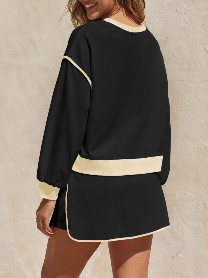 High Waisted Running Skort Skirts Shorts Sets 2 Piece Set