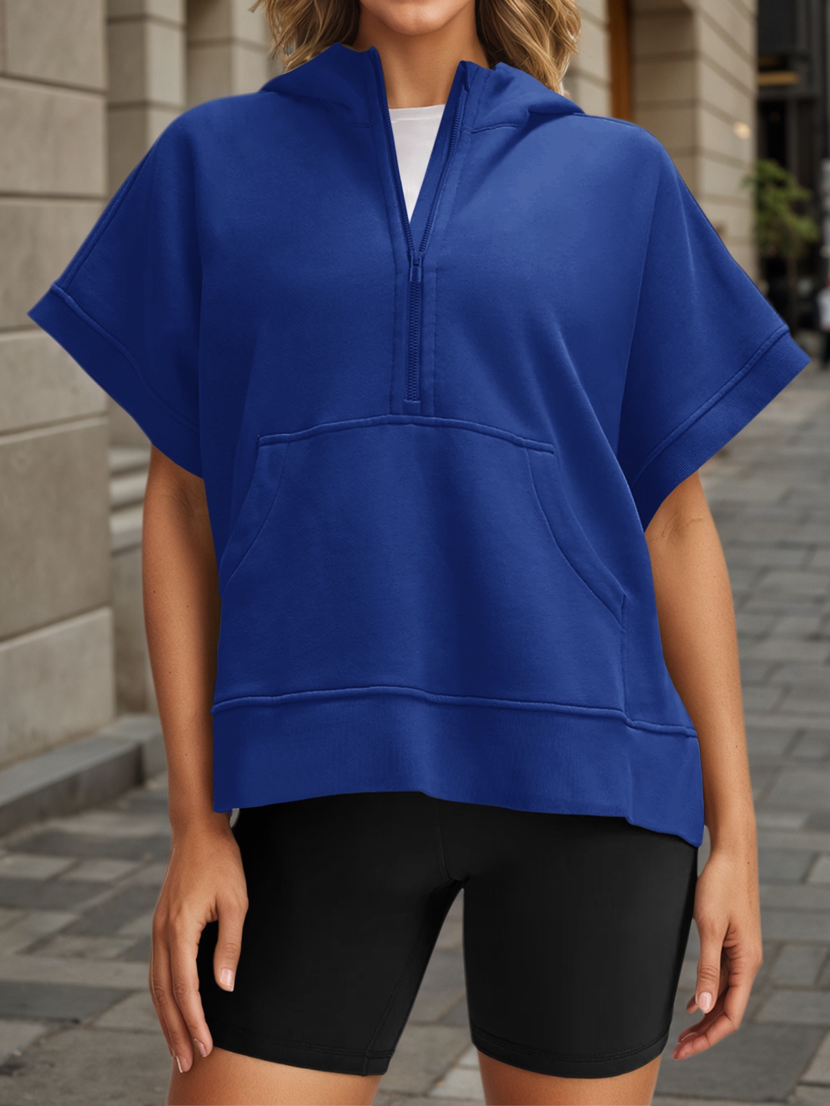 Oversized Zipper Hoodies Pullover Tops