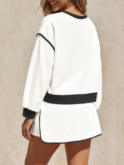 High Waisted Running Skort Skirts Shorts Sets 2 Piece Set