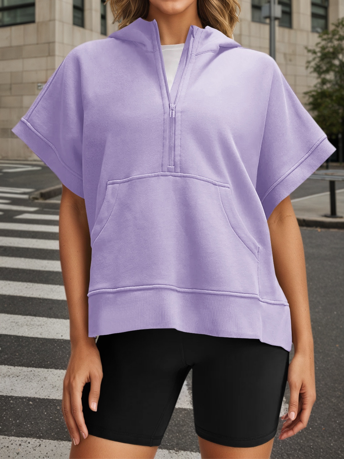 Oversized Zipper Hoodies Pullover Tops