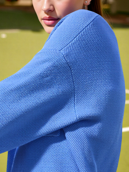 Button Front Cardigan High Waisted Skirts Workout Knit 3 Piece Sets