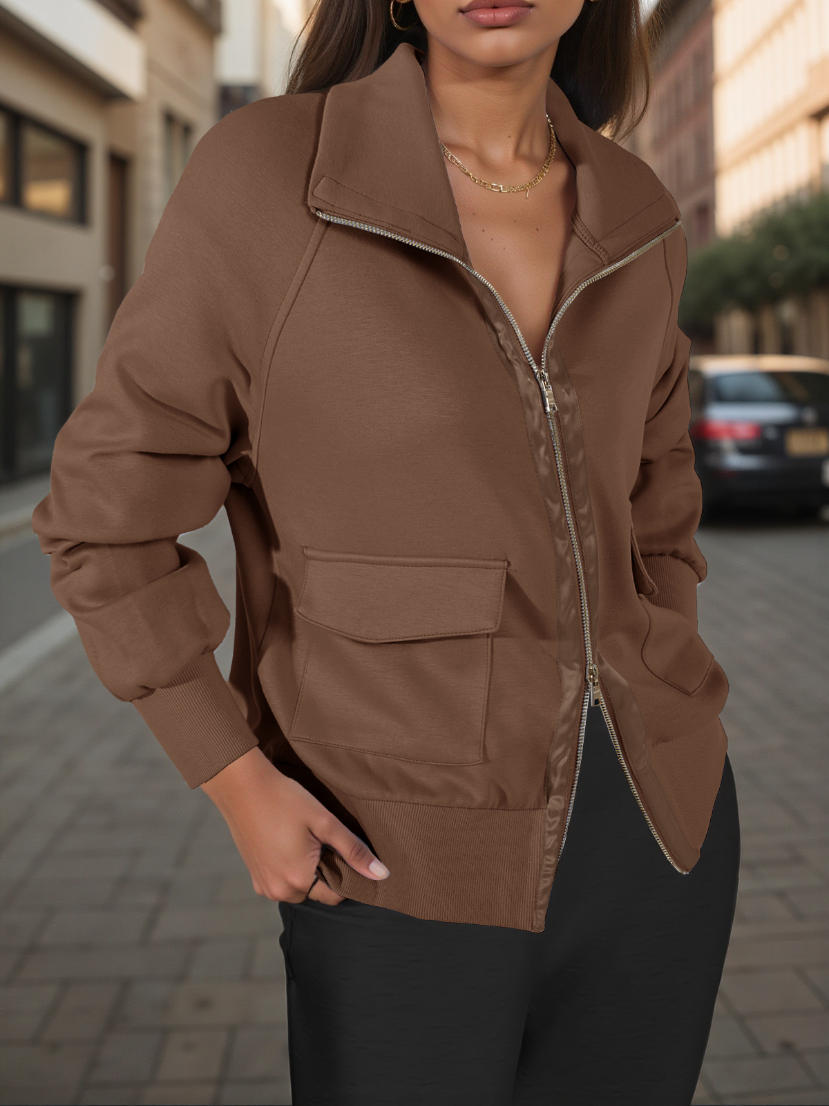 Womens Zip Up Lightweight Jackets