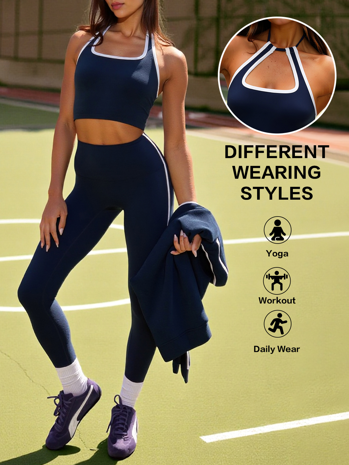 Crop Tank Leggings Athletic Yoga Gym Tracksuits