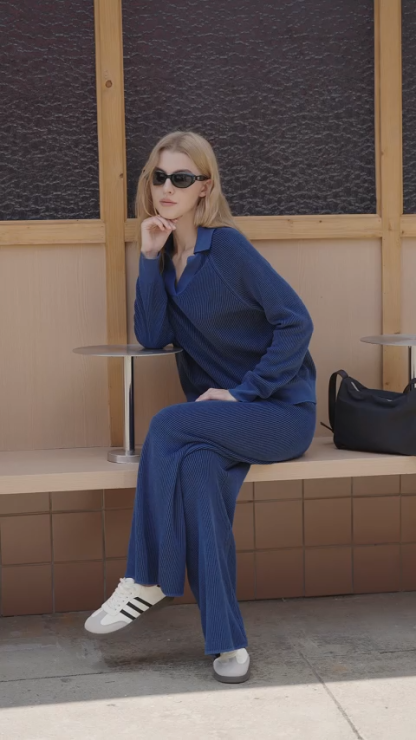 Oversized Striped 2 Piece Outfits