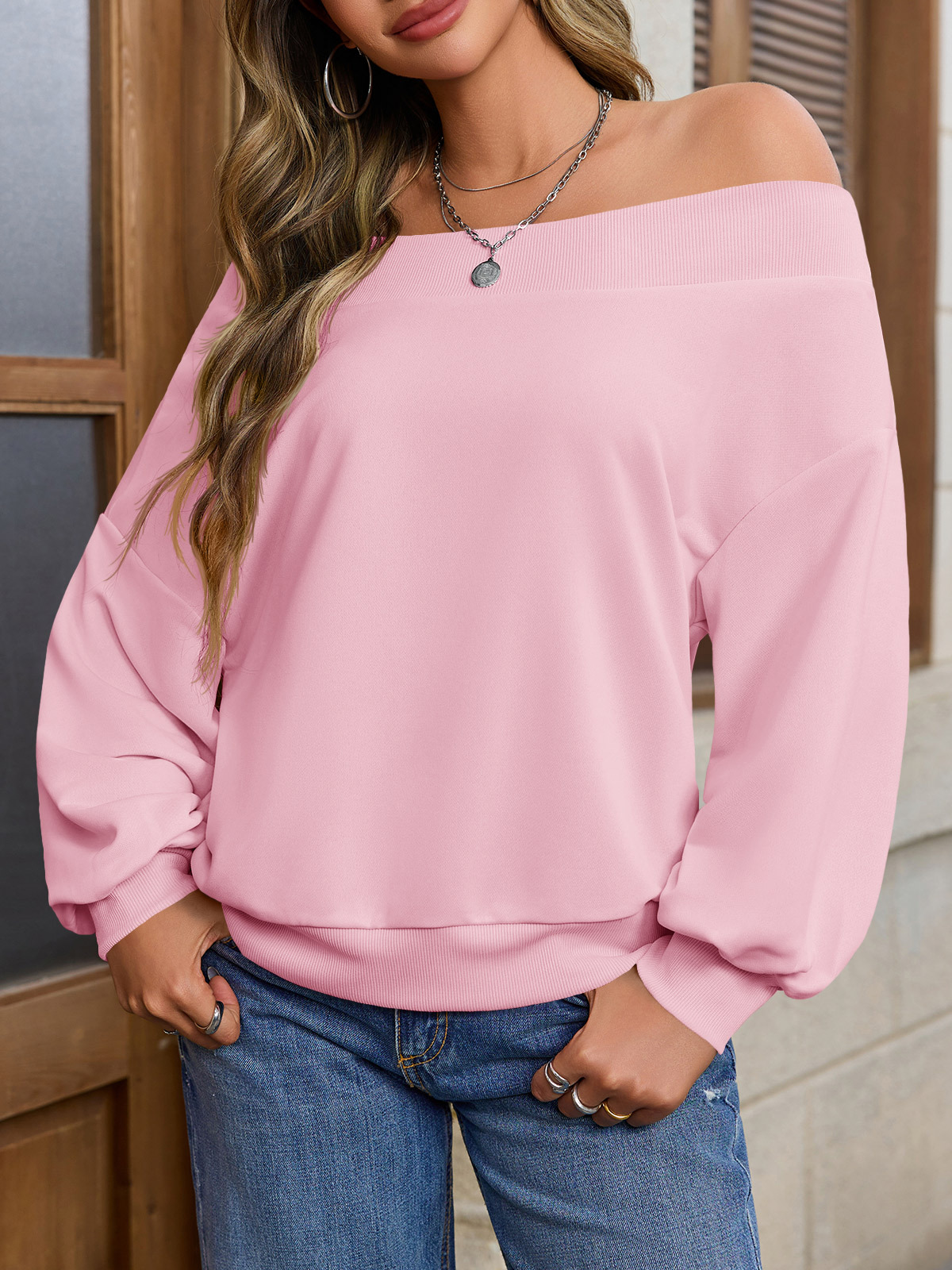 Off The Shoulder Casual Sweatshirts