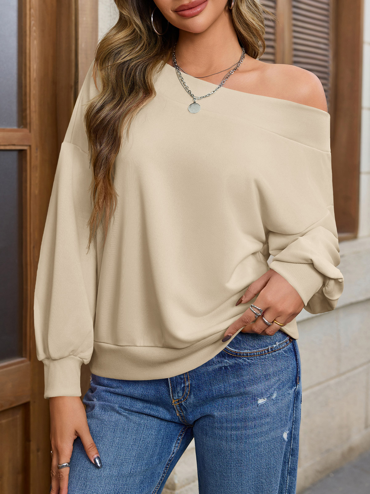 Off The Shoulder Casual Sweatshirts