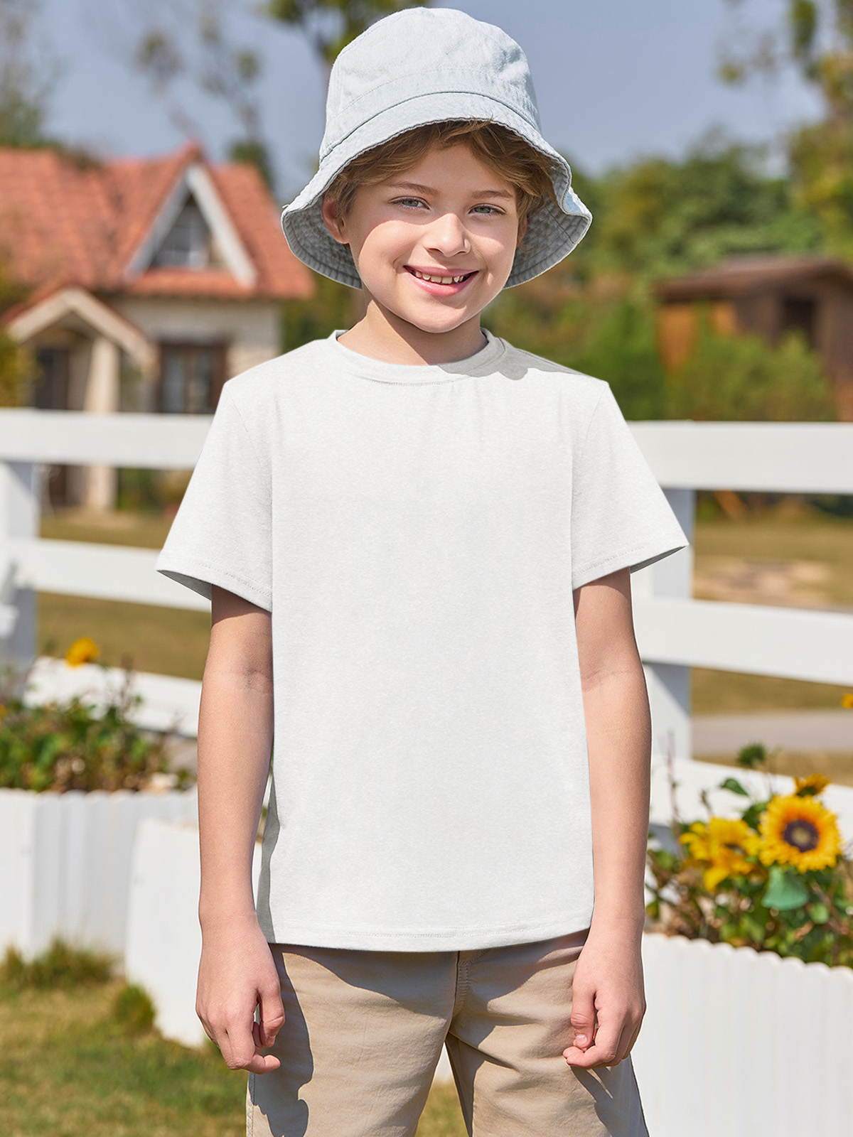 Haloumoning Boys Summer Short Sleeve Crewneck Shirts