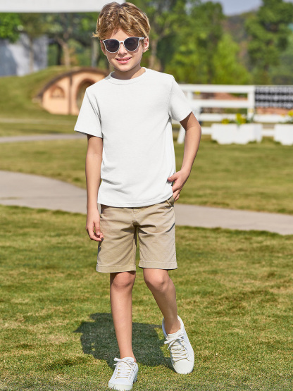 Haloumoning Boys Summer Short Sleeve Crewneck Shirts