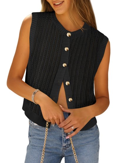 Womens Crochet Sweater Vest