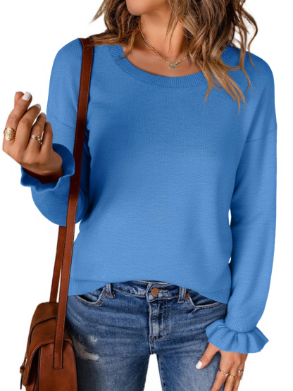 Womens Fall Crew Neck Sweaters
