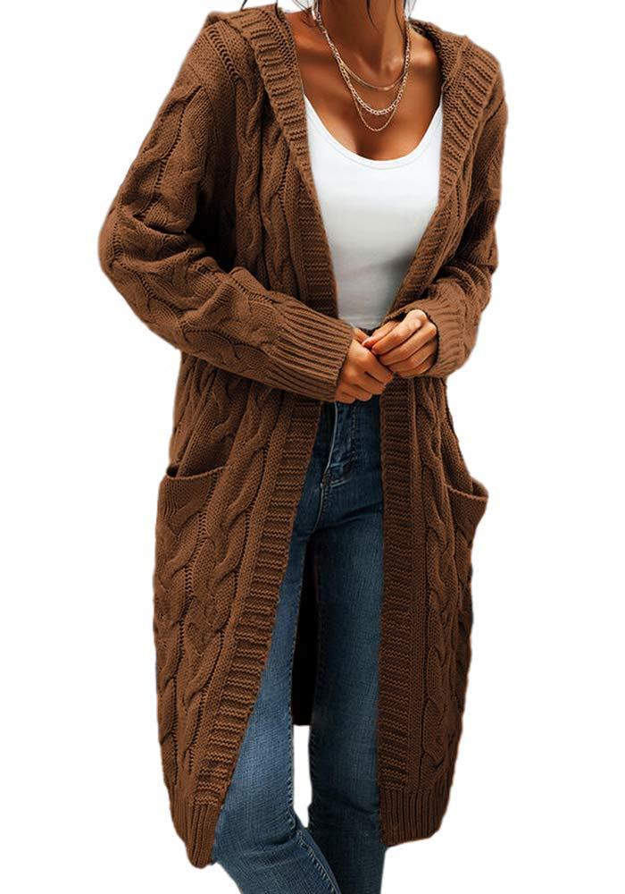 Women Hooded Open Front Cardigan
