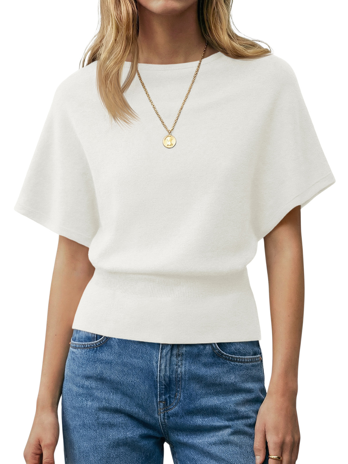 Womens Boat Neck Summer Tops