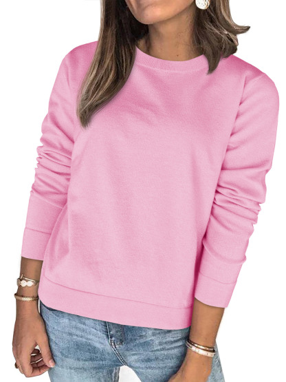 Womens Fall Basic Crew Neck Sweaters