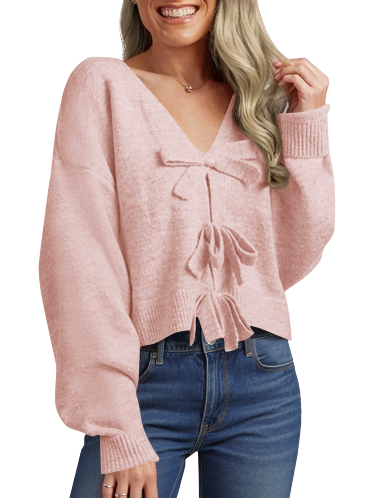 Womens Bow Sweater
