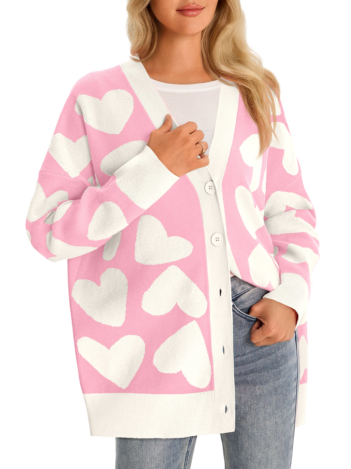 Womens Heart Cardigan Sweaters