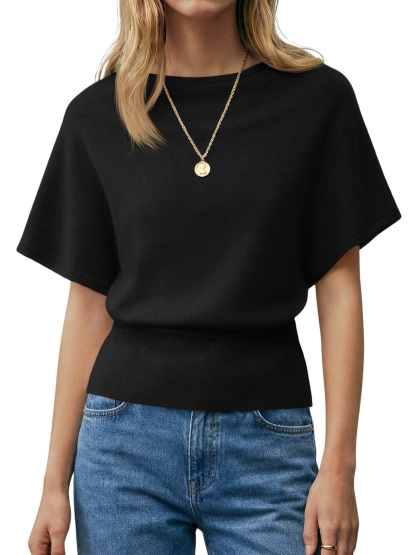 Womens Boat Neck Summer Tops