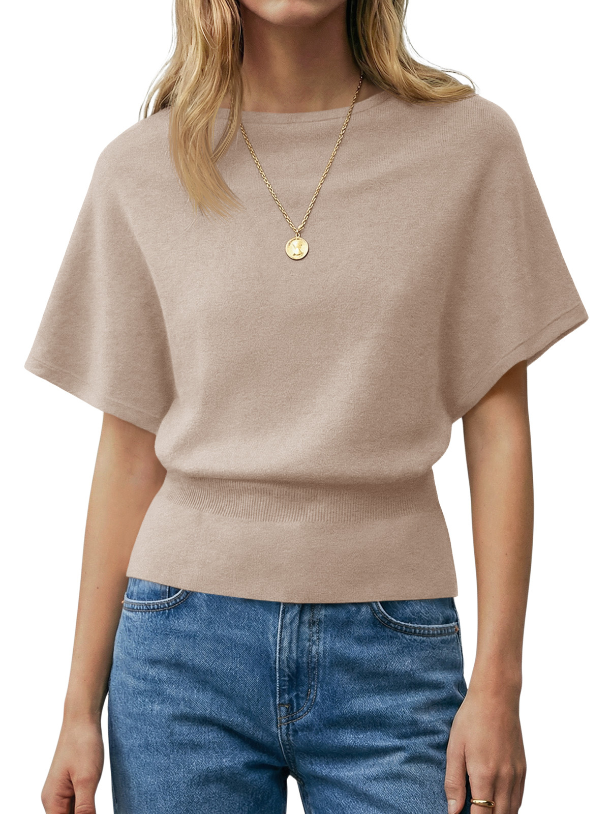 Womens Boat Neck Summer Tops