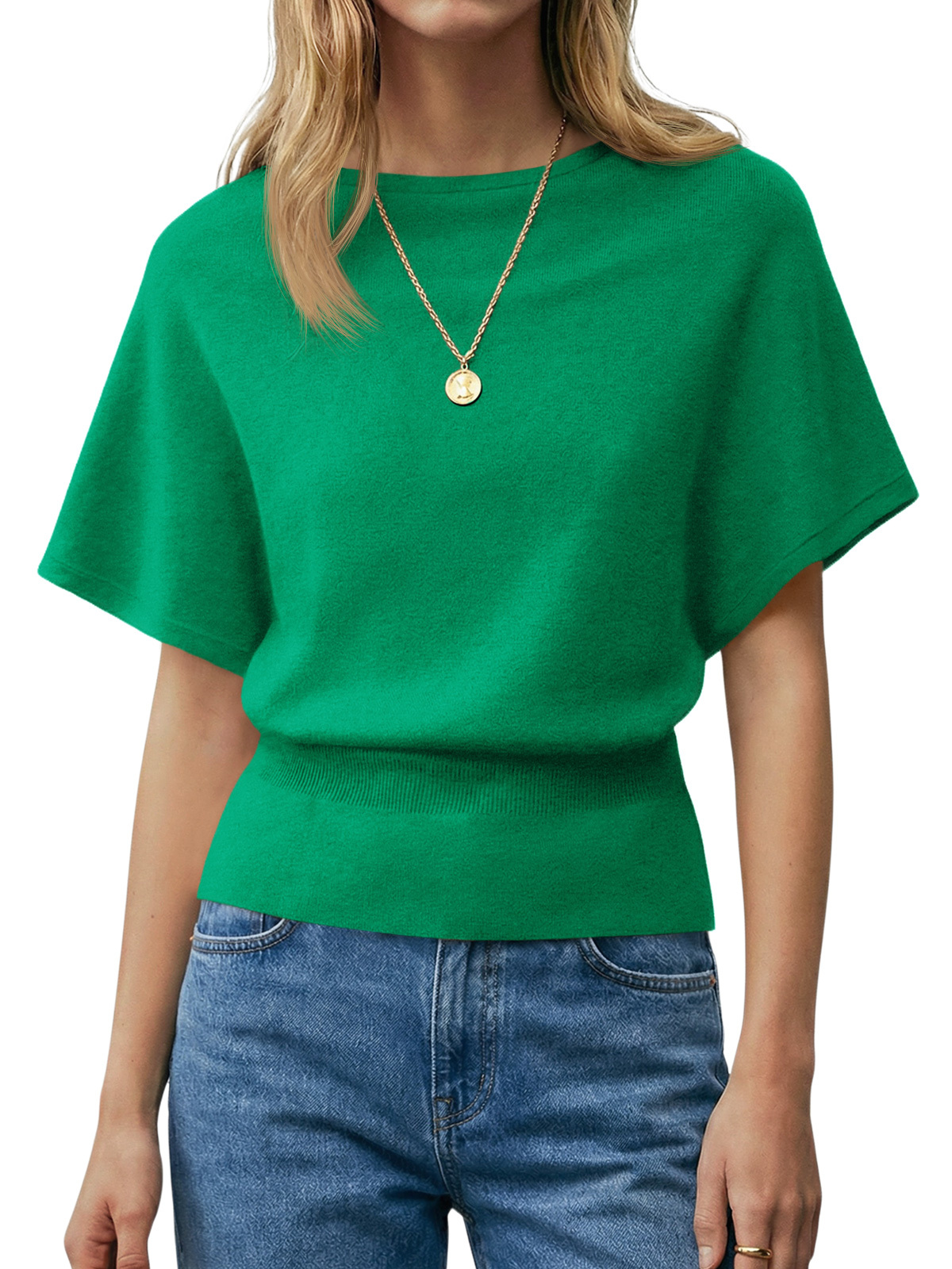 Womens Boat Neck Summer Tops