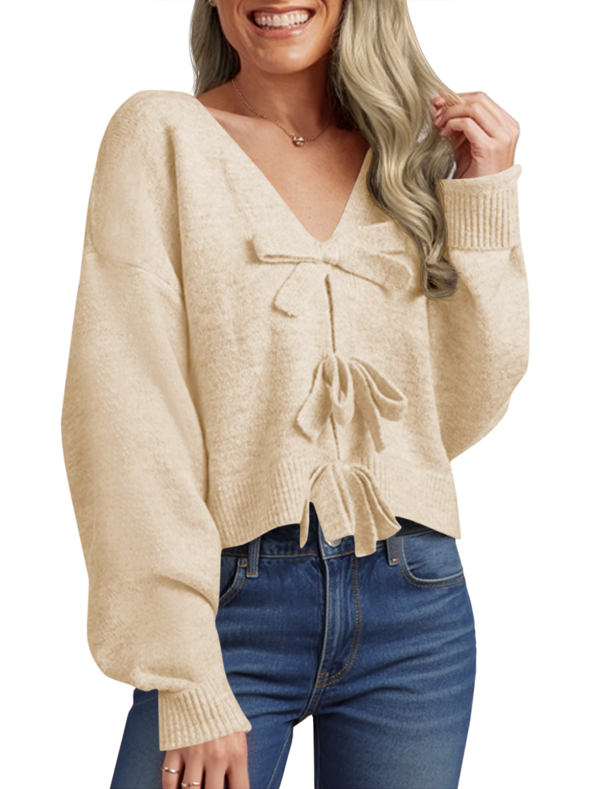 Womens Bow Sweater