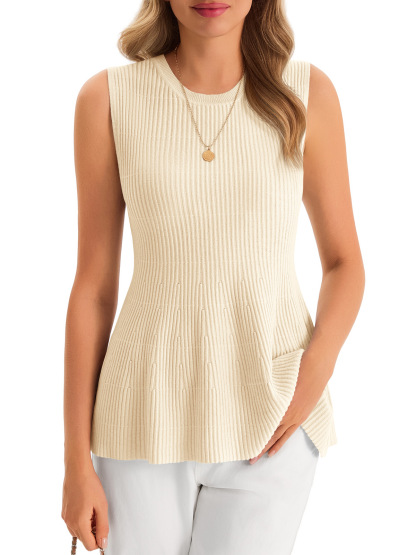 Womens Peplum Ribbed Tank Tops