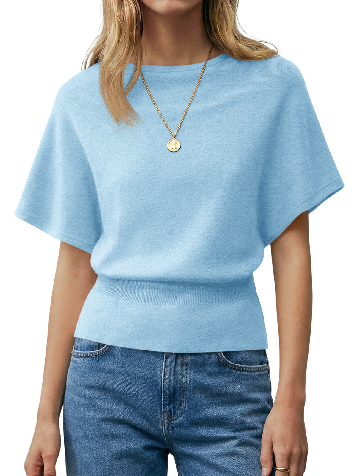 Womens Boat Neck Summer Tops