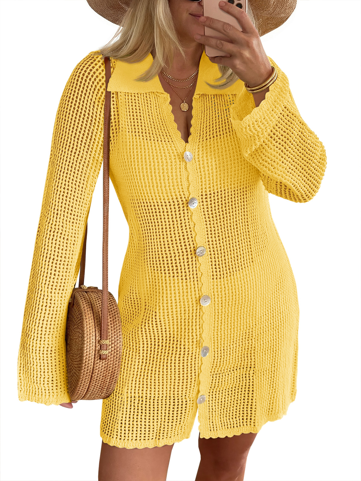 Womens Crochet Swimsuit Coverup