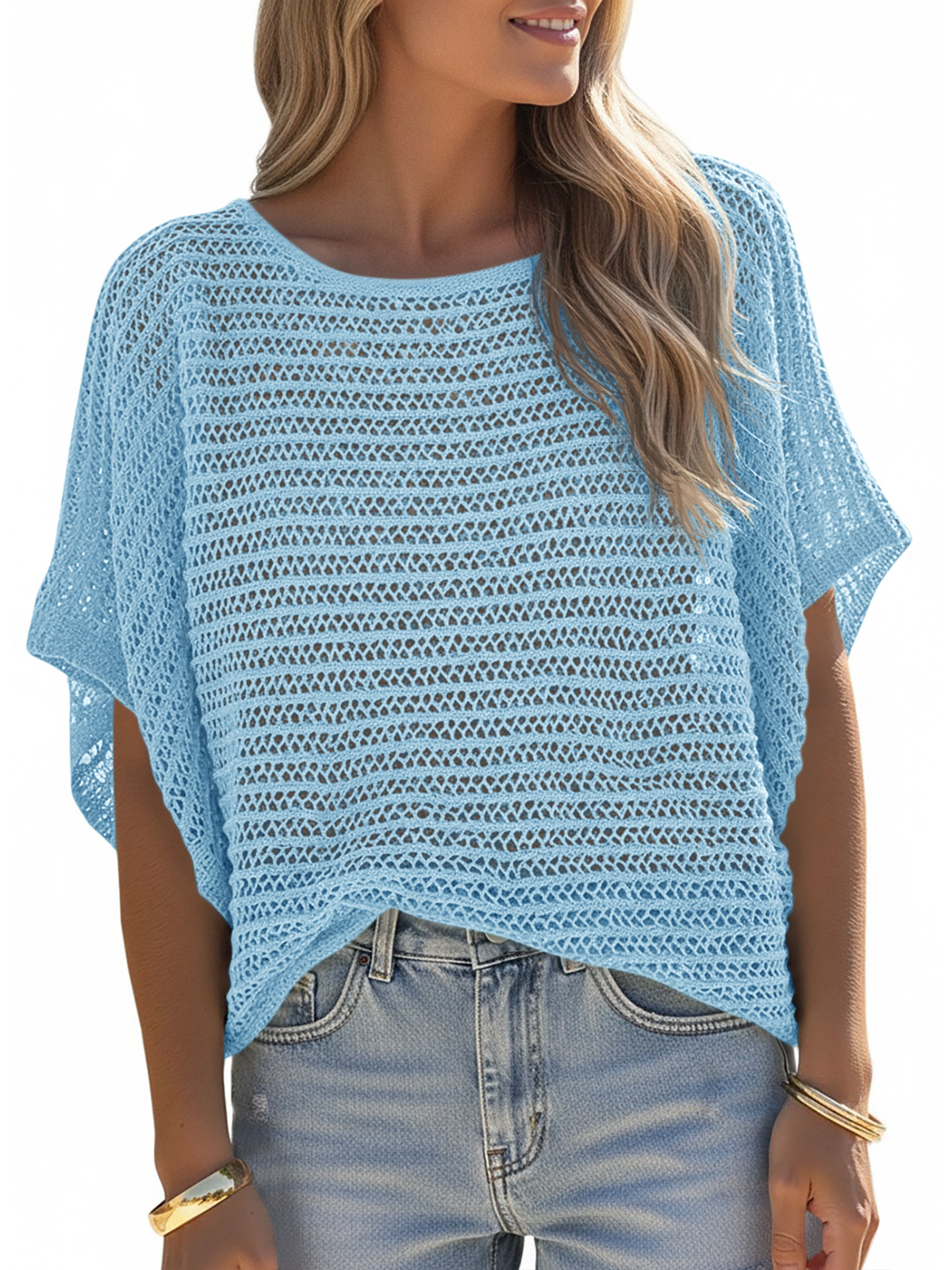 Womens Crochet Sweater Tops