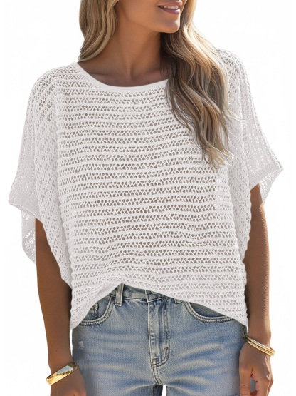 Womens Crochet Sweater Tops