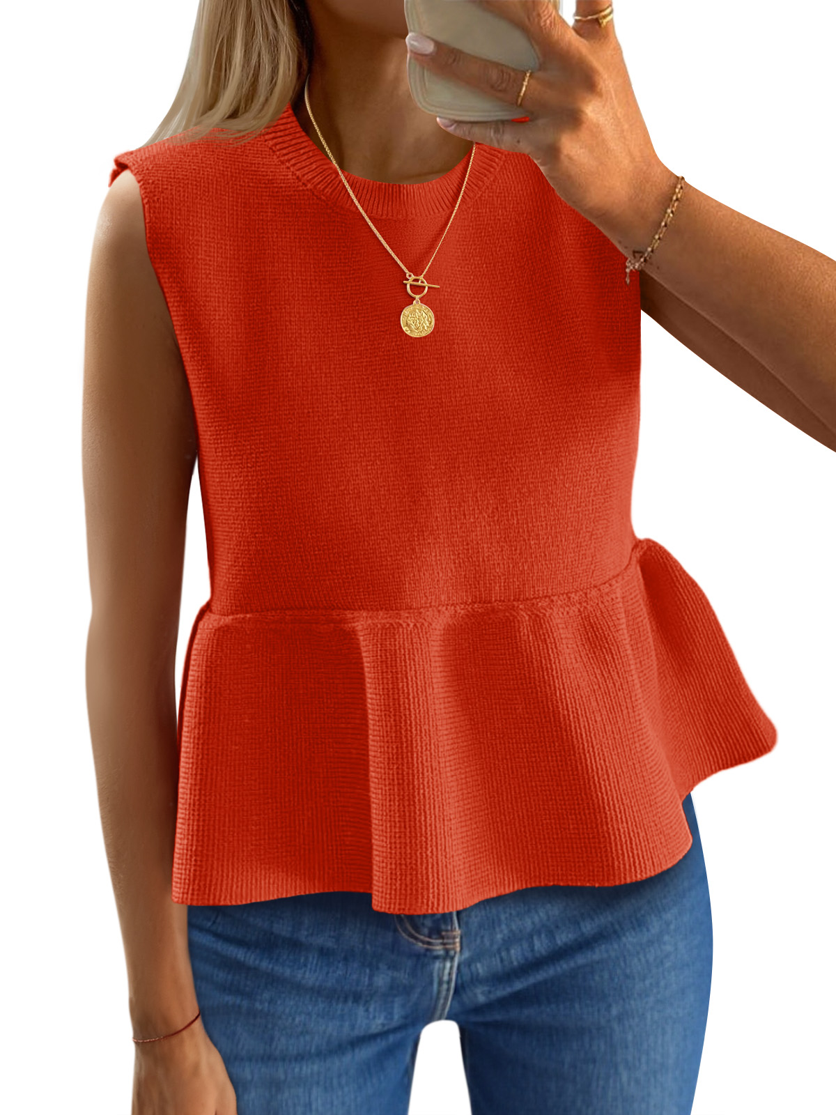 Womens Sleeveless Babydoll Tank Tops