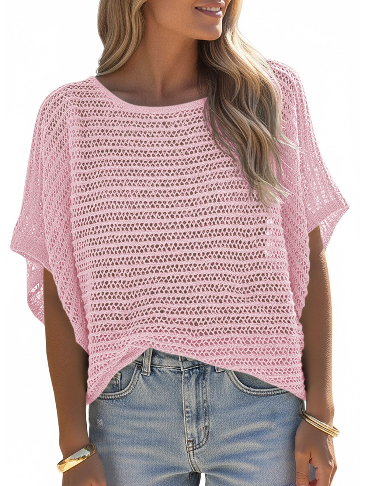 Womens Crochet Sweater Tops