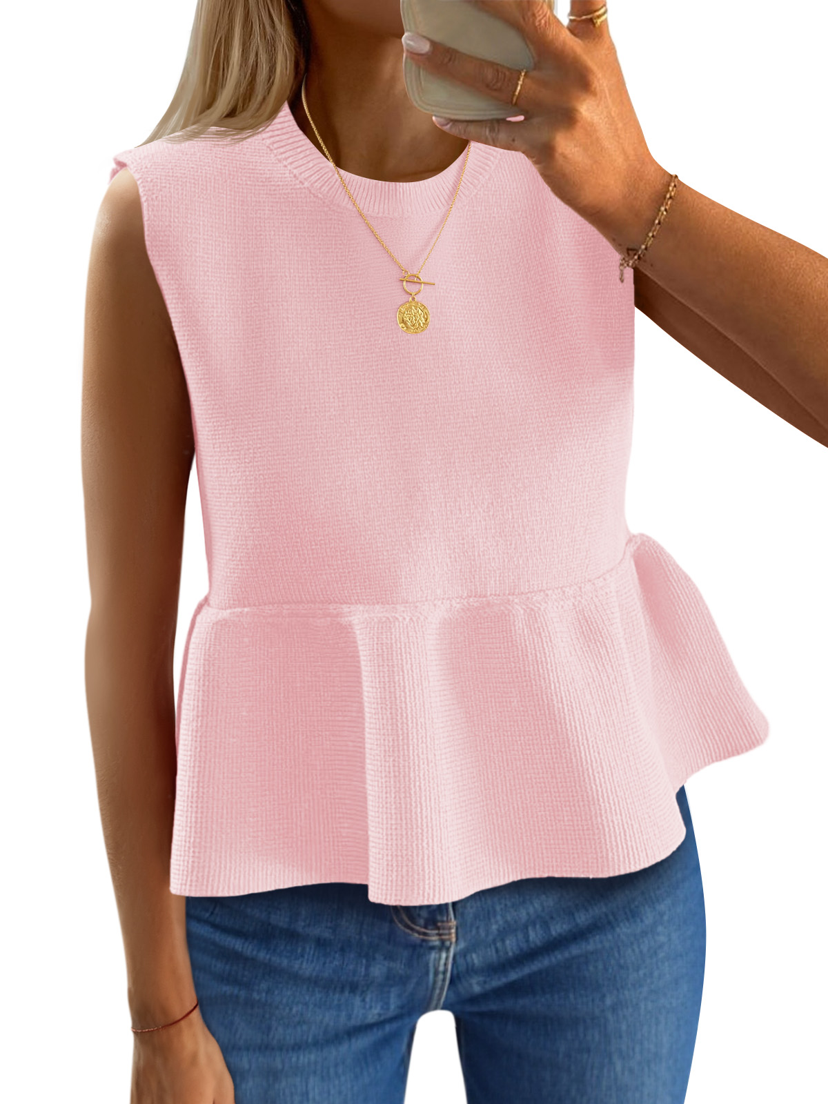 Womens Sleeveless Babydoll Tank Tops