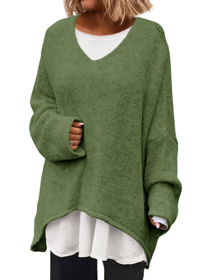 Womens Oversized V Neck Sweaters