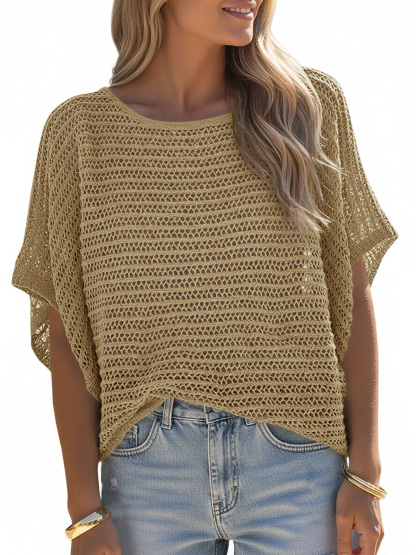 Womens Crochet Sweater Tops