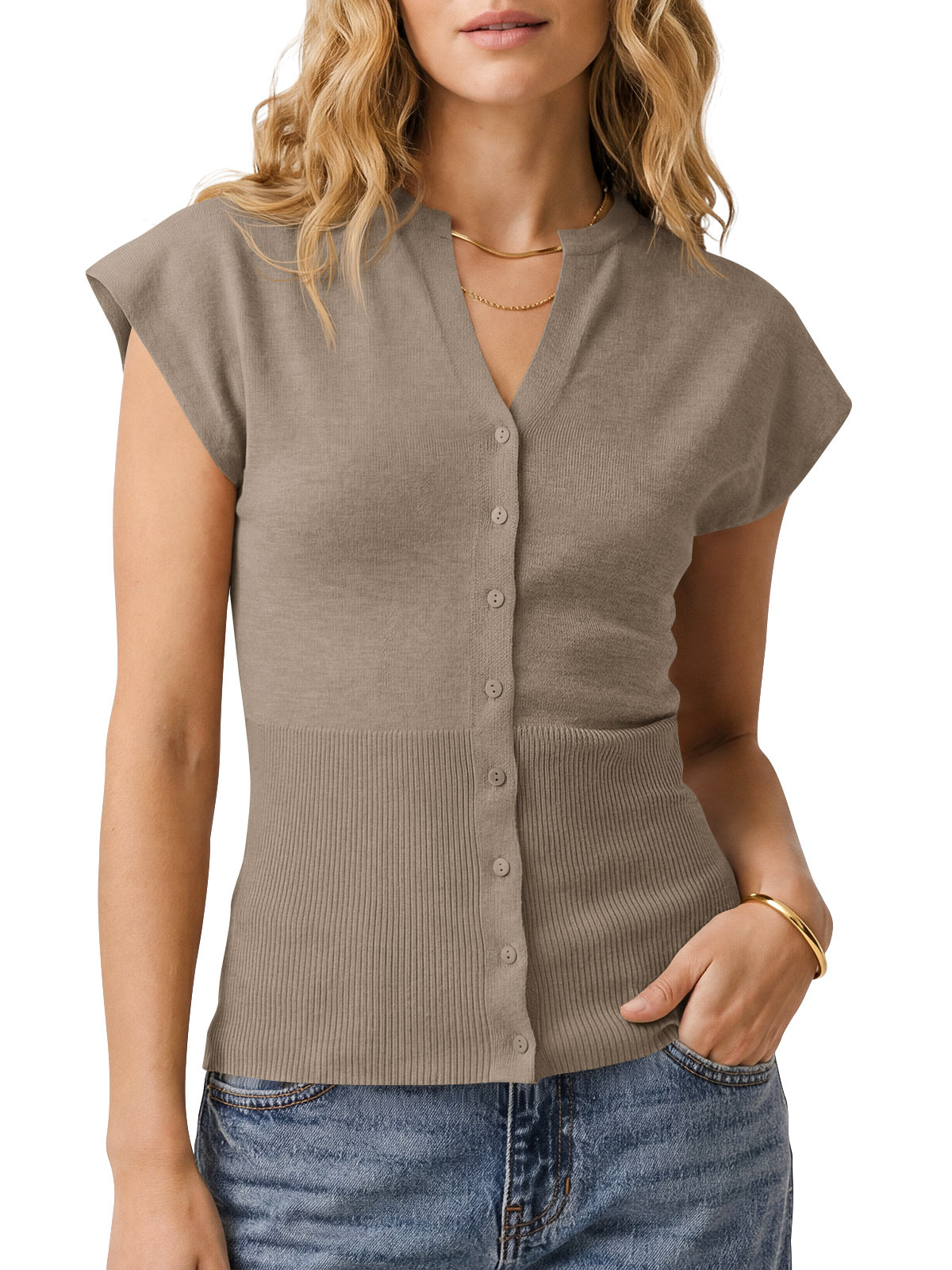 Womens Button Down Sweater Vest