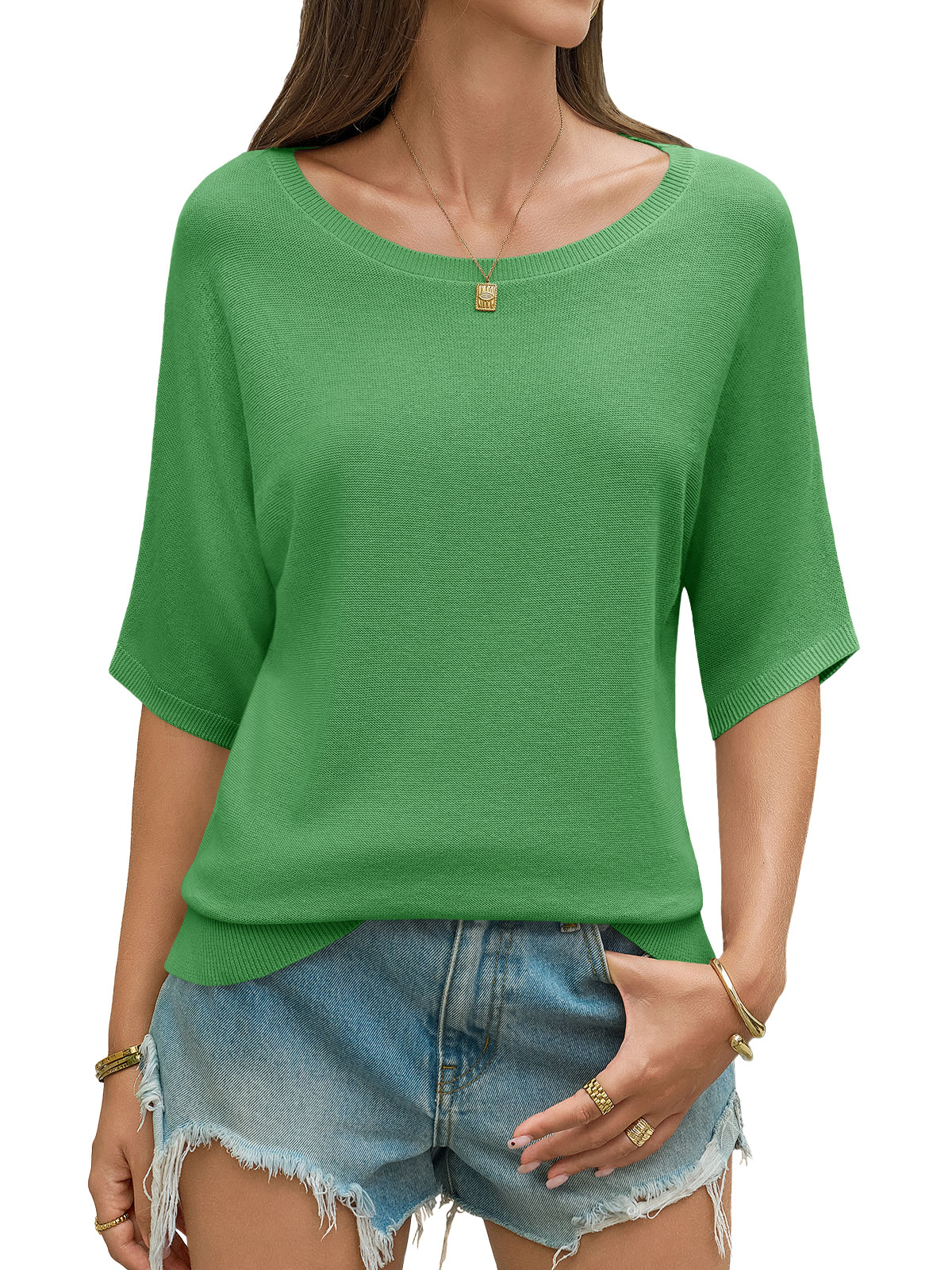 Womens Short Sleeve Sweater Tops