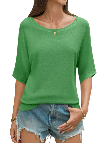 Womens Short Sleeve Sweater Tops