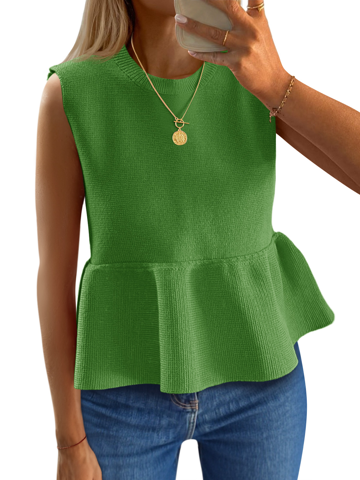 Womens Sleeveless Babydoll Tank Tops