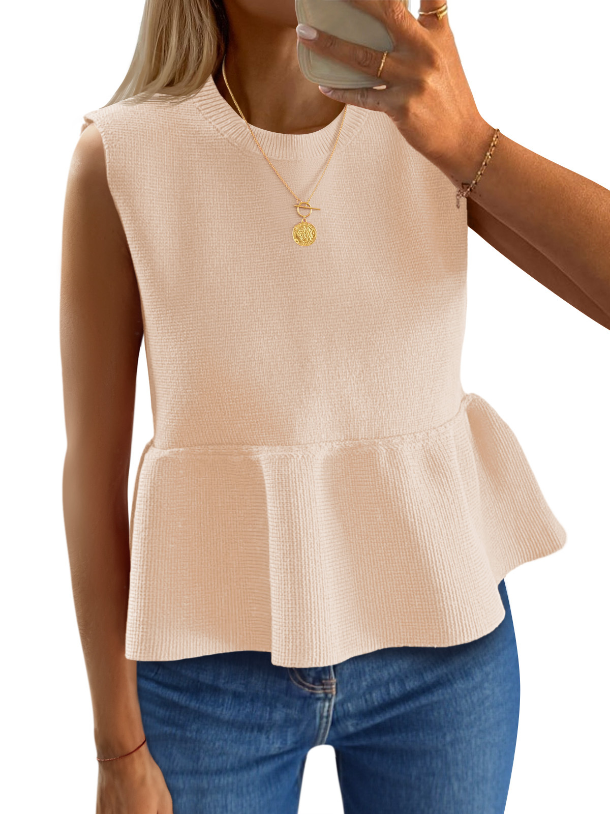 Womens Sleeveless Babydoll Tank Tops