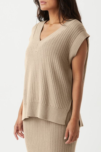 Oversized V Neck Sweater Vest