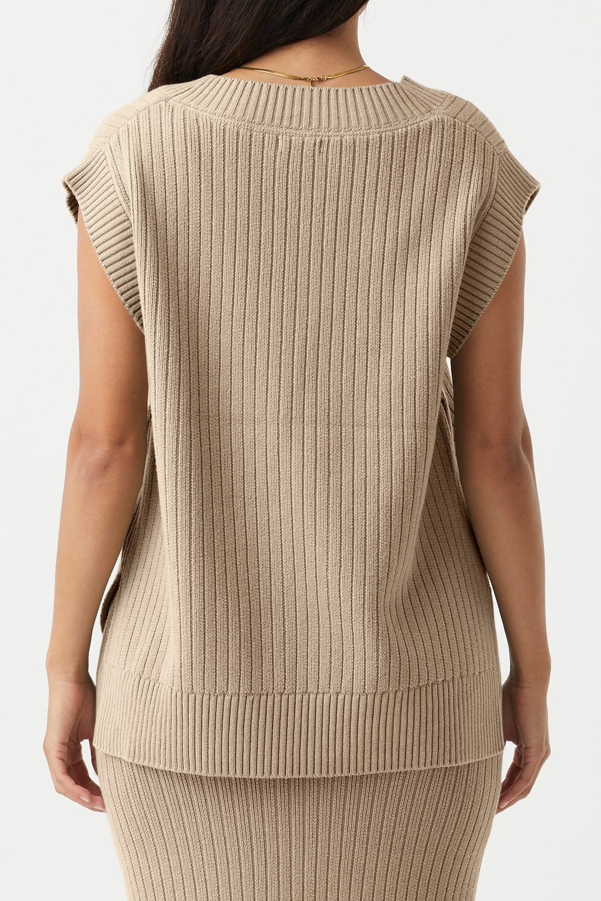 Oversized V Neck Sweater Vest
