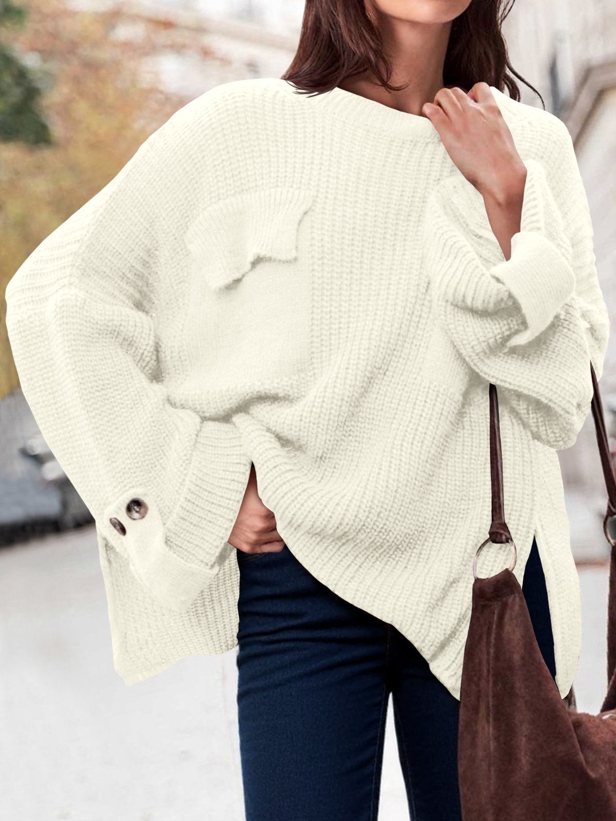 Womens Oversized Ribbed Sweaters
