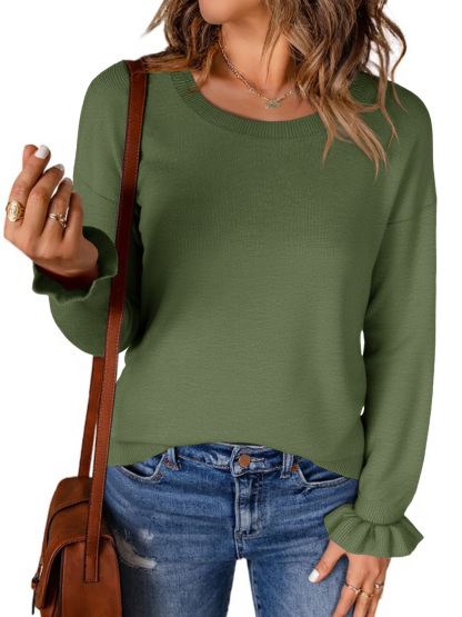Womens Fall Crew Neck Sweaters