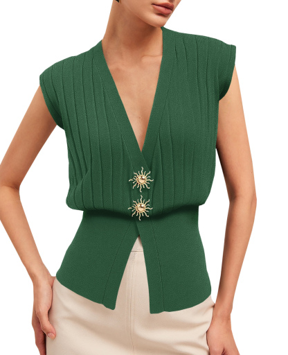 Womens Sleeveless Sweater Vest V Neck