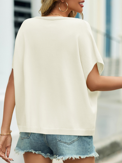 Oversized Short Sleeve Button Cardigans