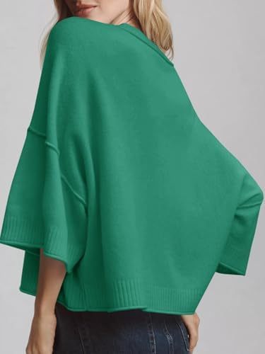 Oversized Cropped Short Sleeve Sweater Tops