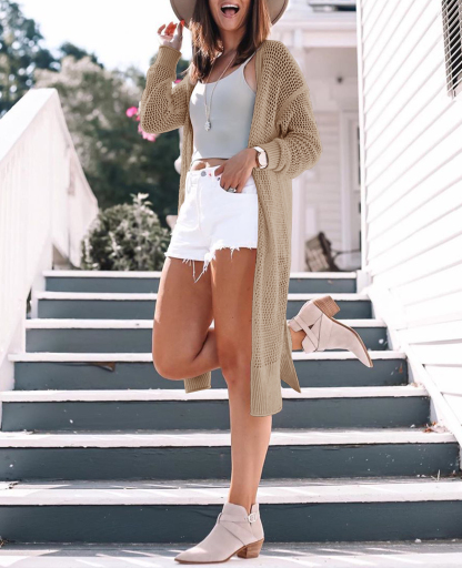 Womens Lightweight Crochet Cardigans