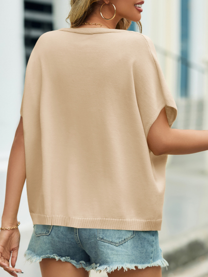 Oversized Short Sleeve Button Cardigans