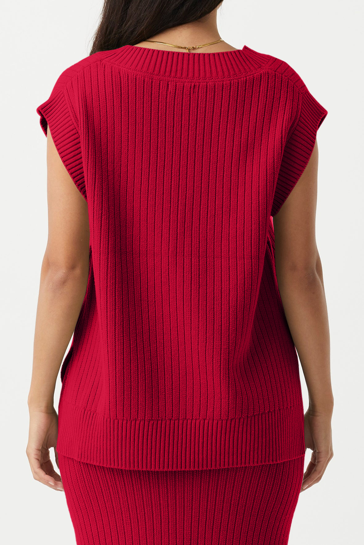 Oversized V Neck Sweater Vest